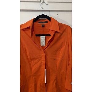 Express Design Studio Essential Shirt in Cotton Stretch tapered top XS